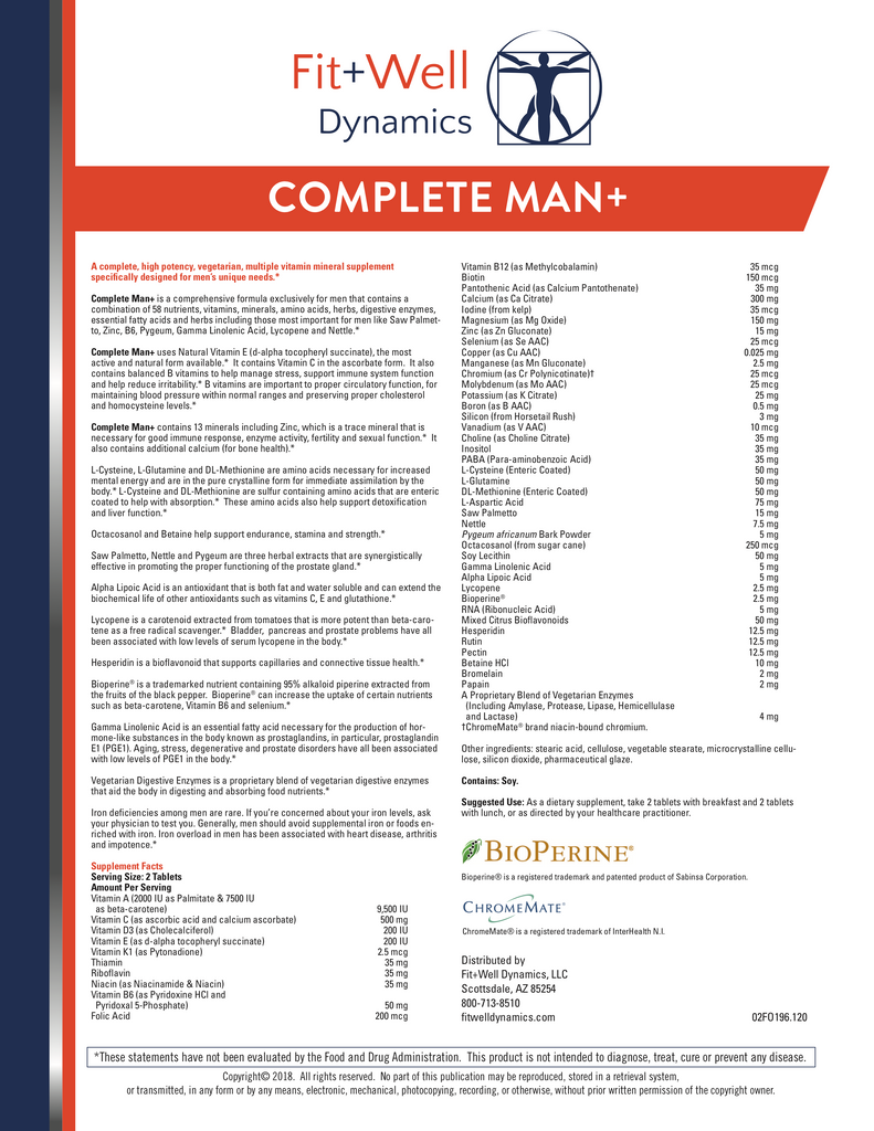 COMPLETE MAN+ 58 Nutrient Multivitamin