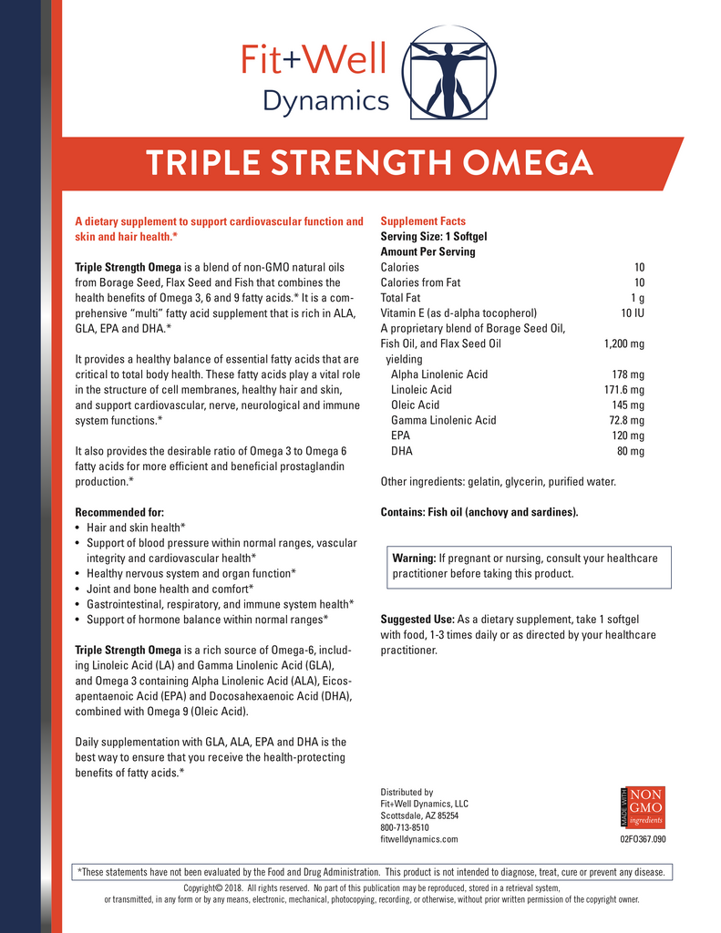 TRIPLE STRENGTH OMEGA: Optimal Omega 3-6-9 Blend
