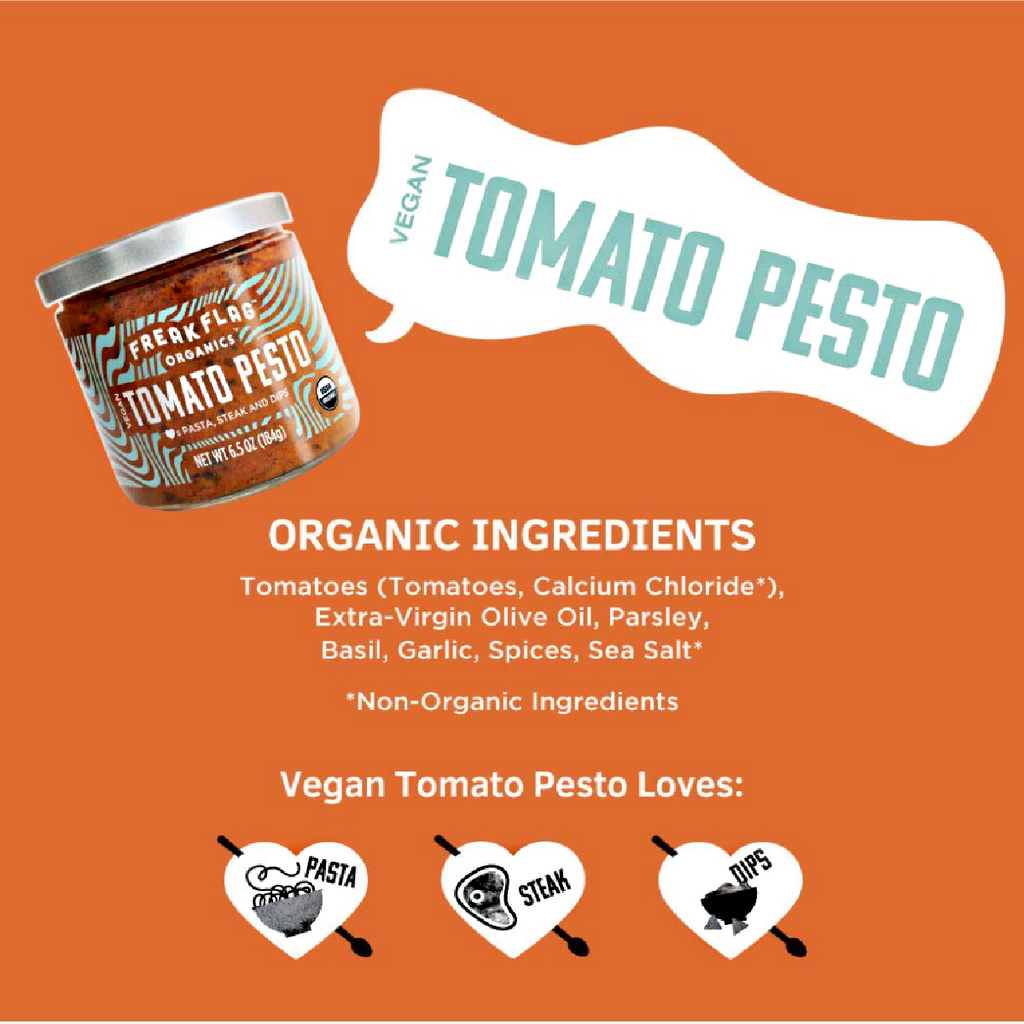 TOMATO PESTO: Organic & Vegan Sauce and Dip