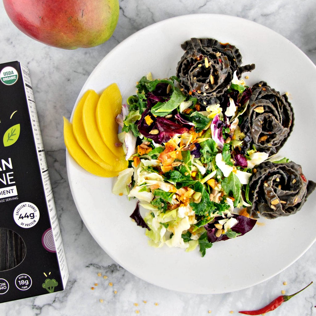 BLACK BEAN FETTUCCINE: High Protein, Low Carb, Organic Pasta