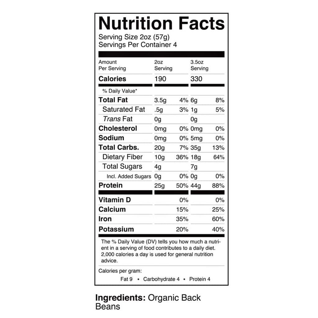 BLACK BEAN FETTUCCINE: High Protein, Low Carb, Organic Pasta