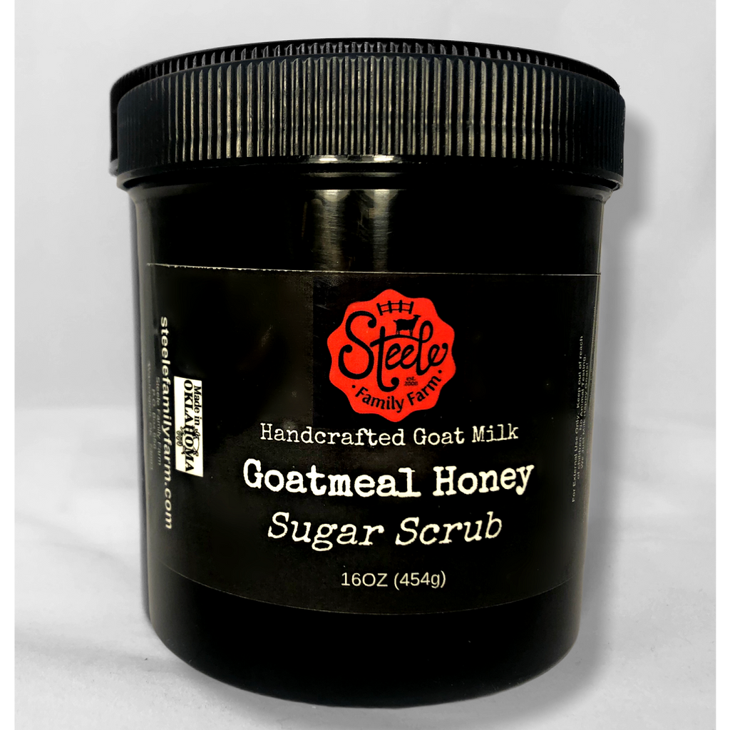 HANDCRAFTED GOAT MILK SUGAR SCRUB: Goatmeal Honey